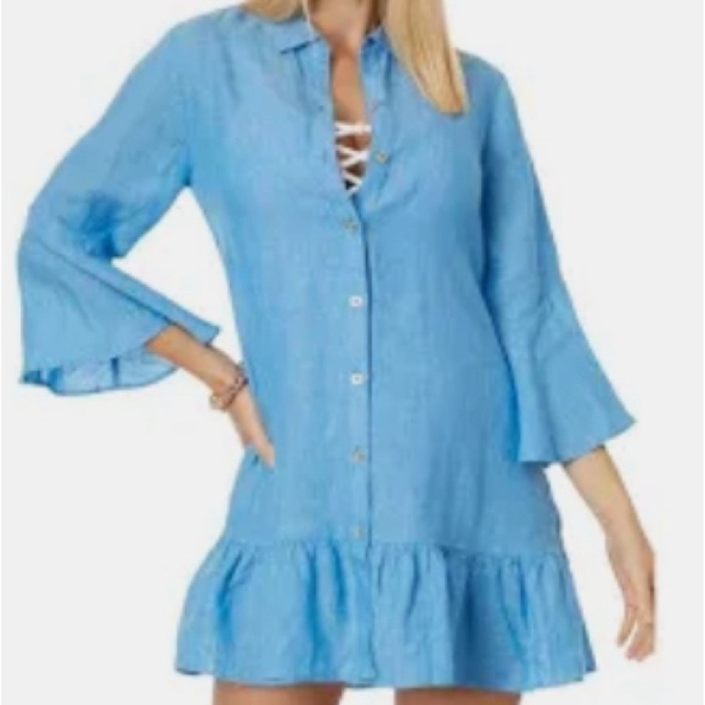 Lilly Pulitzer Linley Collared Coverup-size L
